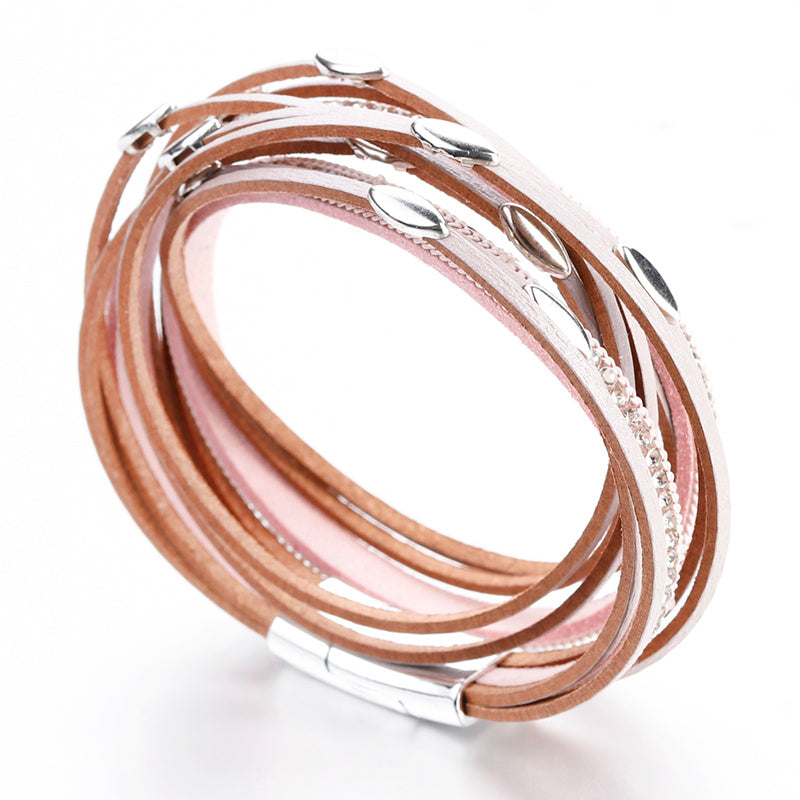 Multi-layer fringed bracelet leaf bracele
