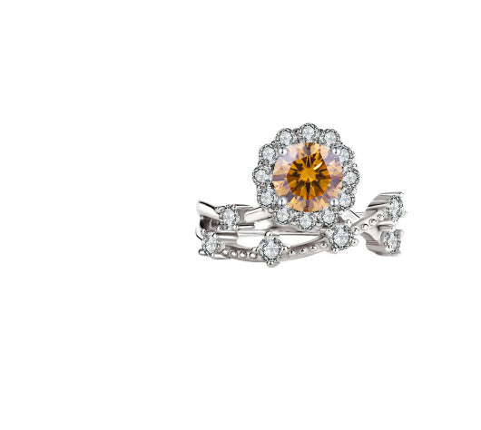Moissanite Ring Women's Sterling Silver Platinum Niche